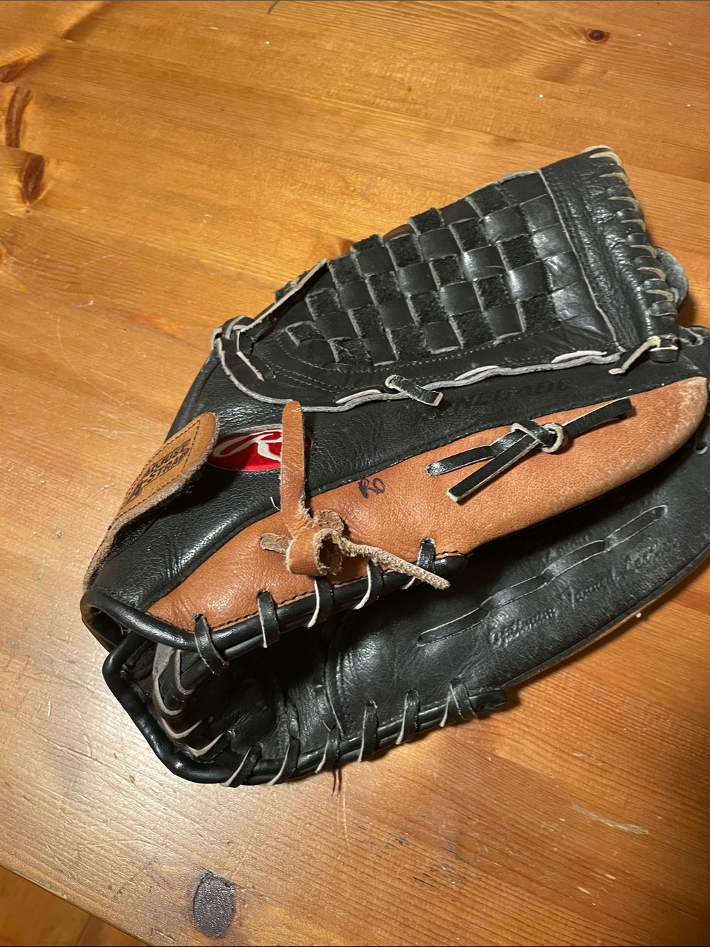Rawlings Two-Tone Black and Brown Leather Baseball Glove